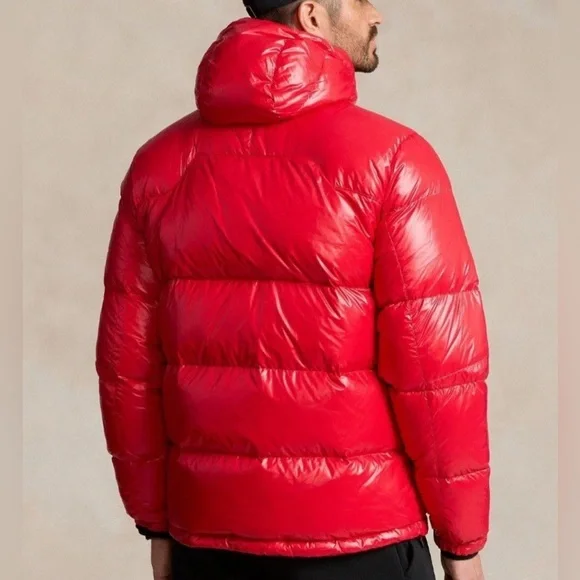 Polo Ralph Lauren 🔥 RL 2000 Red Gorham Glossed Down Quillted Puffer Jacket Coat - Picture 6 of 15